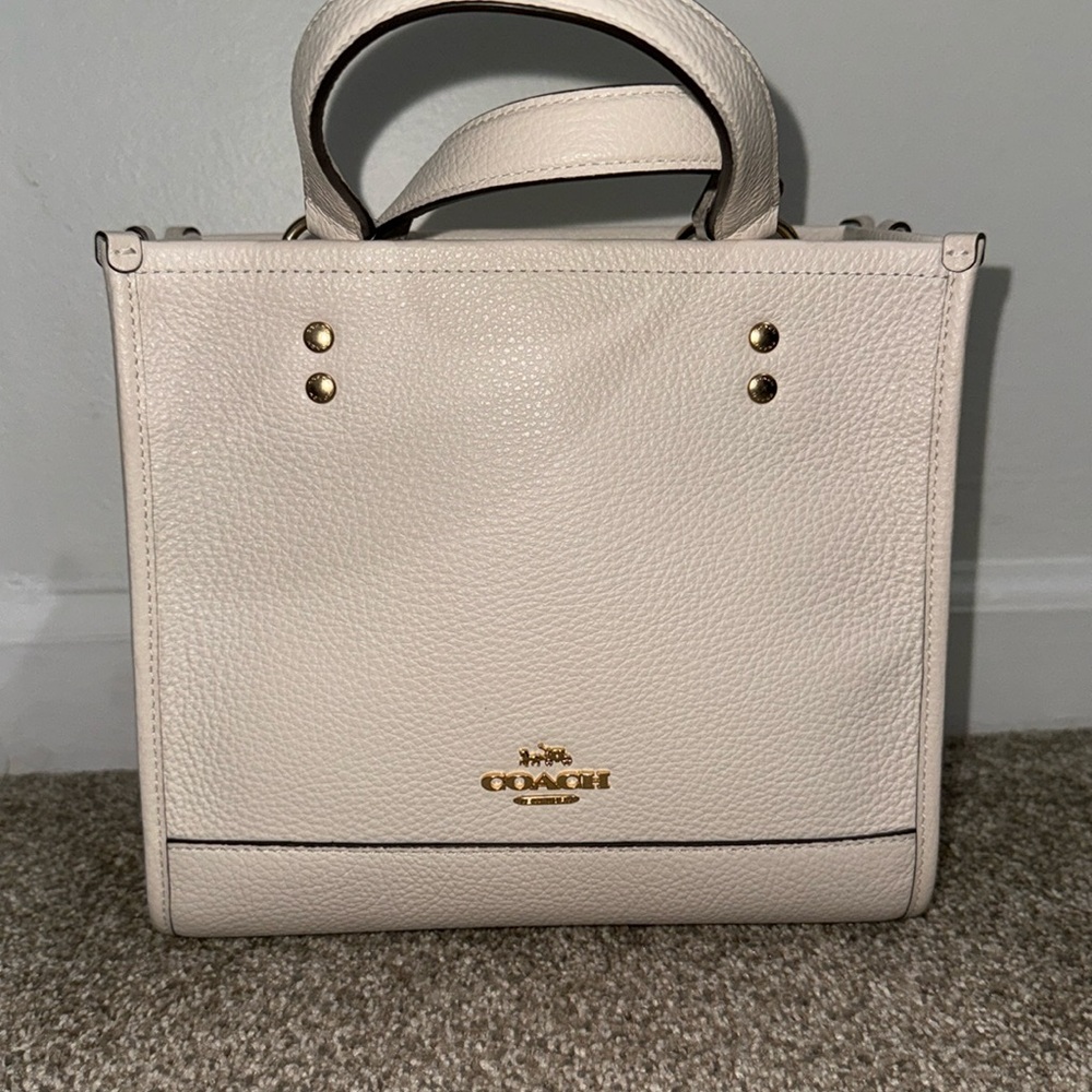 Coach mini pebbled leather handbag